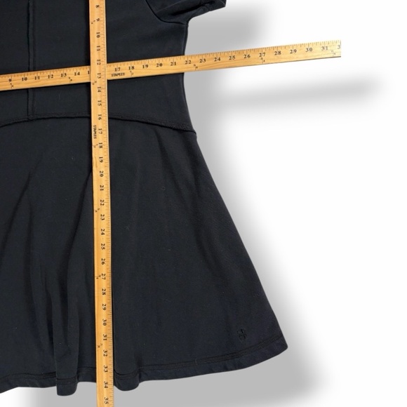 SWEATY BETTY Anthro Revive Mini Pullover T-Shirt Sweater Dress Black XL - Picture 6 of 9